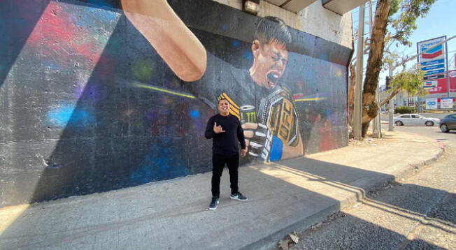 Crean mural de Brandon Moreno luego de su triunfo en UFC 263