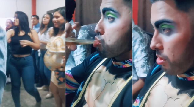 Payaso se queda tomando con los invitados al baby shower y se vuelve viral