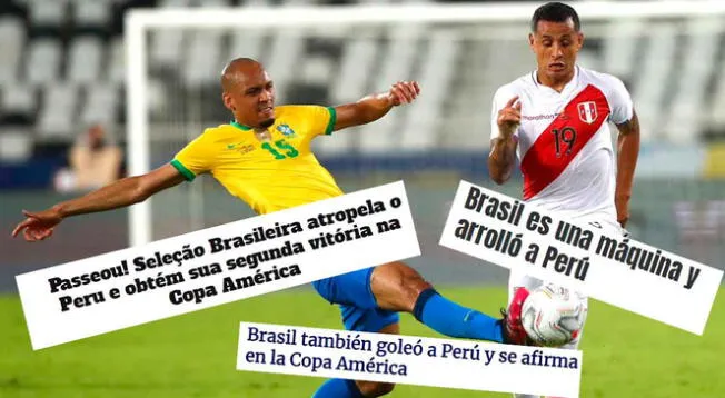 Prensa internacional informó la derrota de Perú sobre Brasil en Copa América.