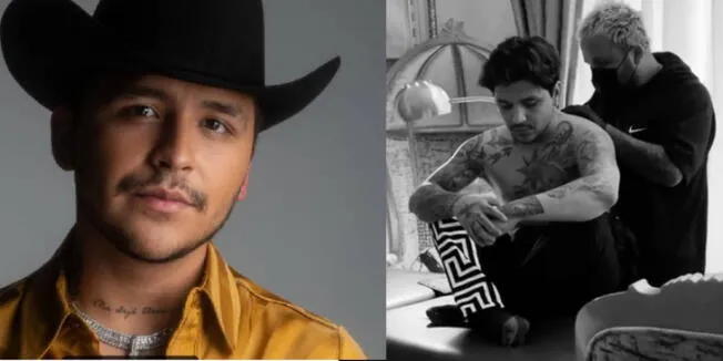 Christian Nodal desmiente que nuevo tatuaje sea para Belinda