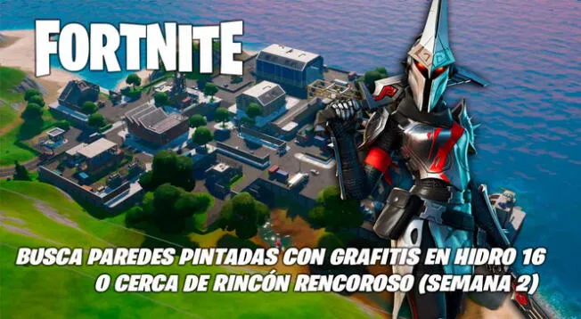 Fortnite: busca paredes pintadas con grafitis en Hidro 16 o cerca de Rincón Rencoroso Fortnite: busca paredes pintadas con grafitis en Hidro 16 o cerca de Rincón Rencoroso