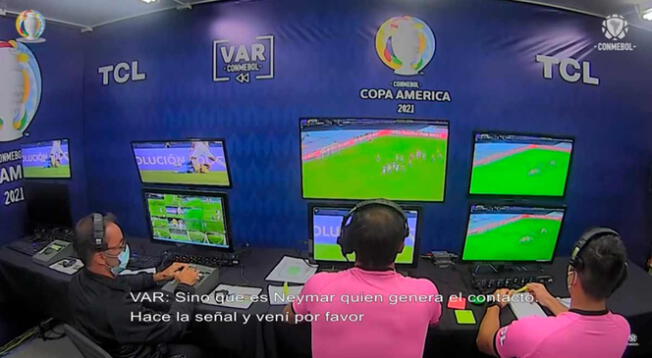 CONMEBOL reveló audios del VAR, en el que se confirma que Neymar simuló la falta