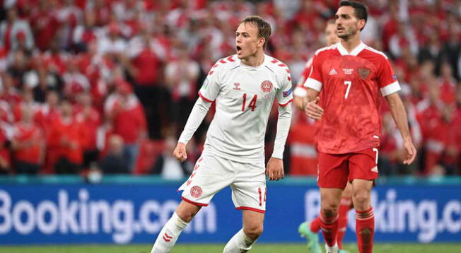 Dinamarca vence a Rusia con golazo de Damsgaard por el Grupo B.
