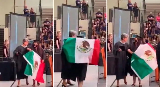 Estados Unidos retiran a chica de su graduación por portar bandera de México