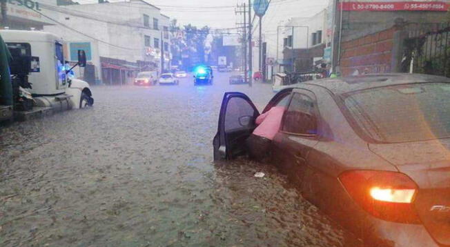 Fuertes lluvias inundan a Tlalnepantla y Atizapán, Estado de México