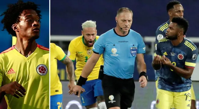 Juan Guillermo Cuadrado reclamó por el gol que recibió Colombia