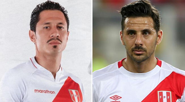 Gianluca Lapadula y Claudio Pizarro en la Selección Peruana