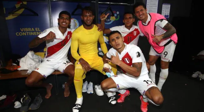 Selección Peruana celebró en los camerinos la victoria ante Venezuela