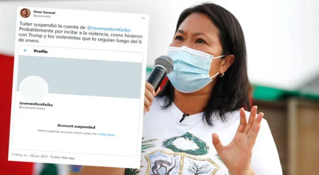 Colectivo JovenesKonKeiko es cerrado en twitter por incitar a la violencia Colectivo JovenesKonKeiko es cerrado en twitter por incitar a la violencia