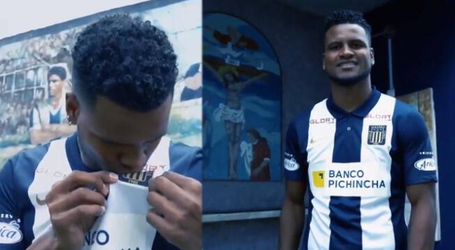 Aldair Rodríguez posa con la camiseta de Alianza Lima