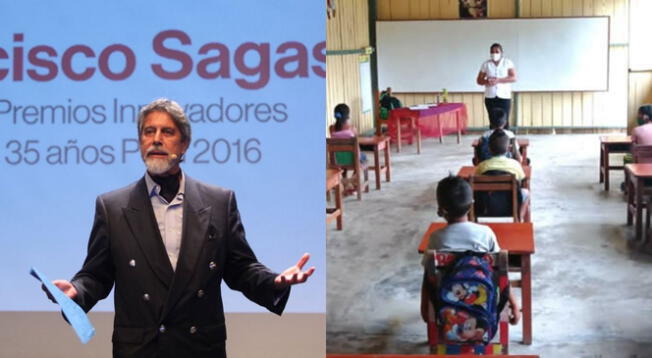 Sagasti envía mensaje a docentes por el Día del Maestro