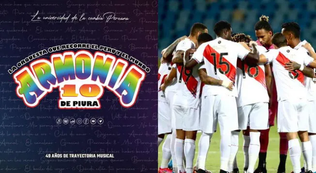 La agrupación de cumbia brindó apoyo a los jugadores tras el partido ante Brasil