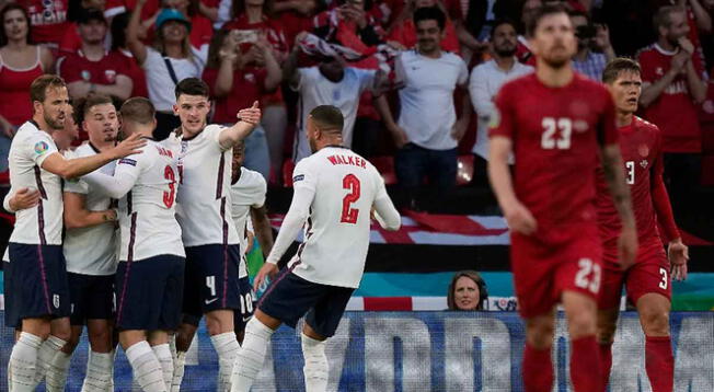 Inglaterra derrotó 2-1 a Dinamarca por la semifinal Eurocopa