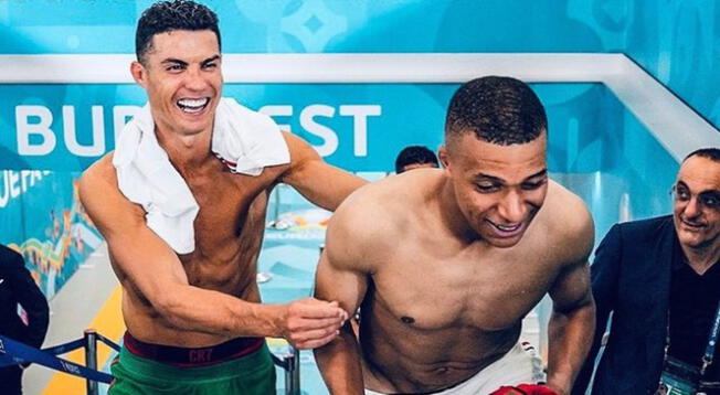 Cristiano Ronaldo y Kylian Mbappé se encontraron en el Francia vs Portugal por la Eurocopa 2021.