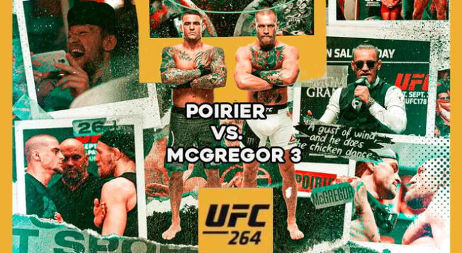 McGregor vs Poirier 3 EN VIVO se enfrentan el sábado por el UFC 264