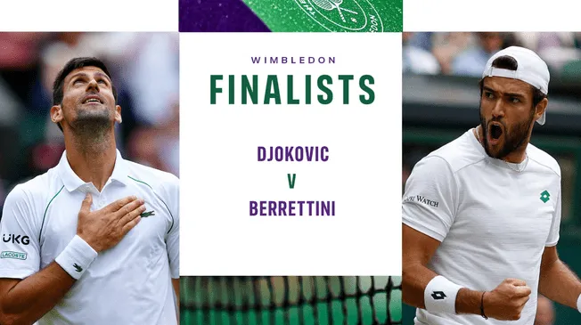 Djokovic vs Berrettini, por la final de Wimbledon
