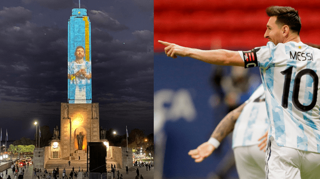 Monumento a la Bandera de Rosario y su homenaje a Messi