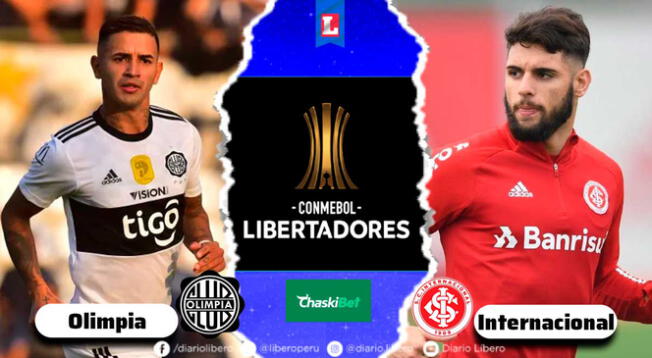 Olimpia vs Internacional EN VIVO por los octavos de final de la Copa Libertadores.