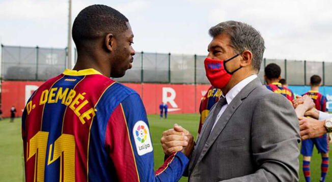 Joan Laporta planteará renovación a Ousmane Dembélé