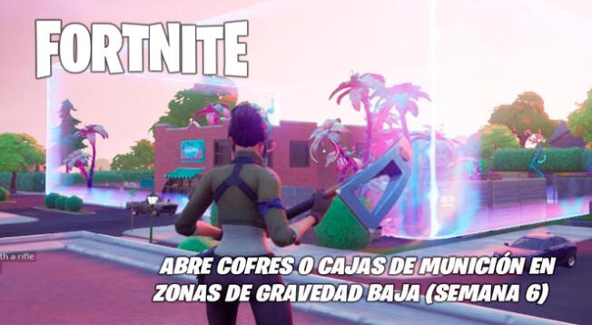 Fortnite: abre cofres o cajas de munición en zonas de gravedad baja