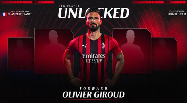 Olivier Giroud suma su primera aventura en la Serie A.