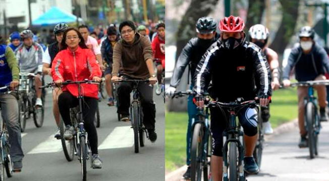 Gran bicicleteada por el Bicentenario del Perú en La Victoria.