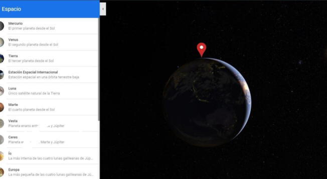 ¿Cómo visitar otros planetas a través de Google Maps?