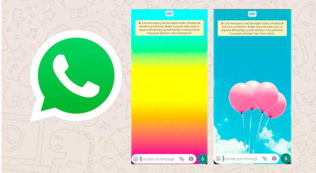 Personaliza tus fondos de pantalla de WhatsApp.