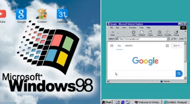 ¿Regresar en el tiempo? Navega por Windows 98 desde tu aplicación Google Chrome