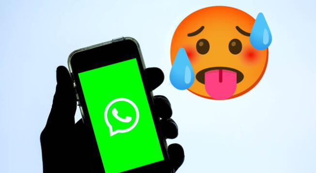 WhatsApp: significado del emoji de la cara roja sudando.