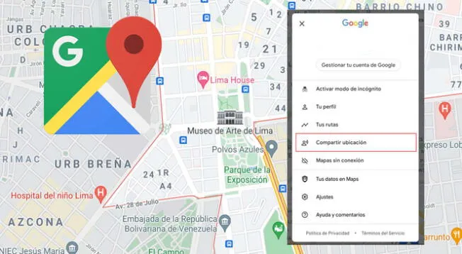 Revisa los pasos para compartir tu ubicación en esta aplicación