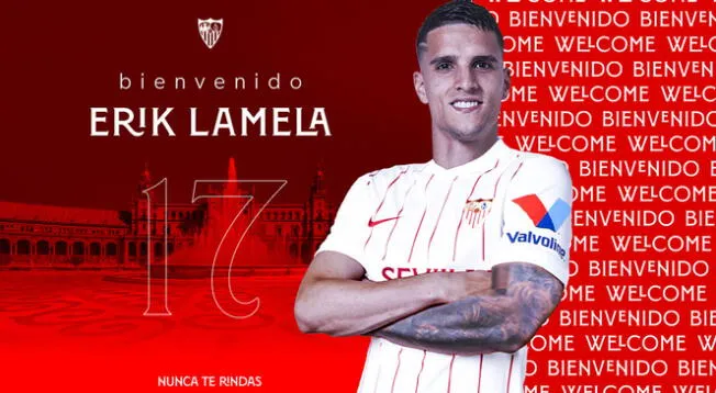 Erik Lamela usará la dorsal '17' en Sevilla.