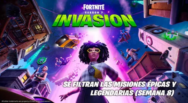 Fortnite Temporada 7: se filtran las misiones épicas y legendarias - Semana 8