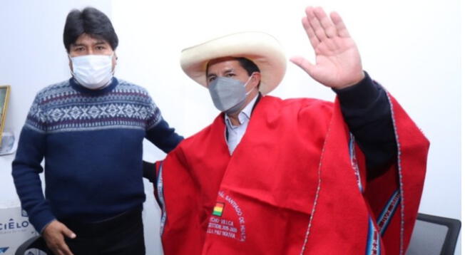 Evo Morales y Pedro Castillo se reúnen.