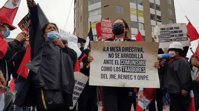 La resistencia protestó contra Pedro Castillo. Foto: URPI - LR.