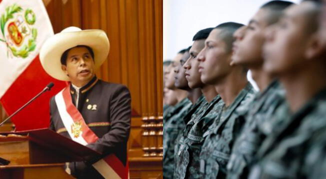 Pedro Castillo impulsará el servicio militar para jóvenes que no estudian ni trabajan.