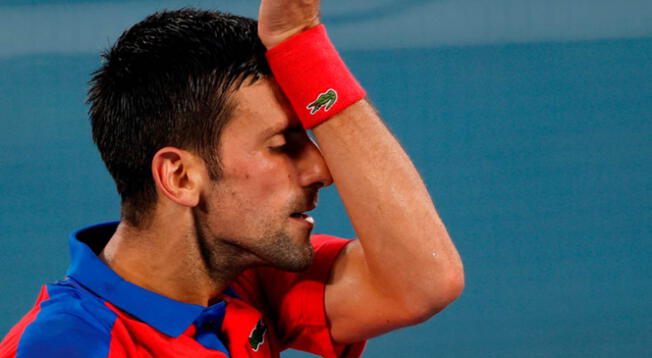 Novak Djokovic triste por no ganar medalla en Tokio 2020