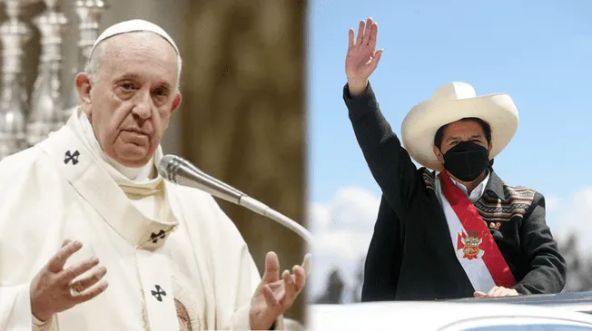 Papa Francisco envió bendiciones a los peruanos tras elección de Pedro Castillo. Foto: Composición.