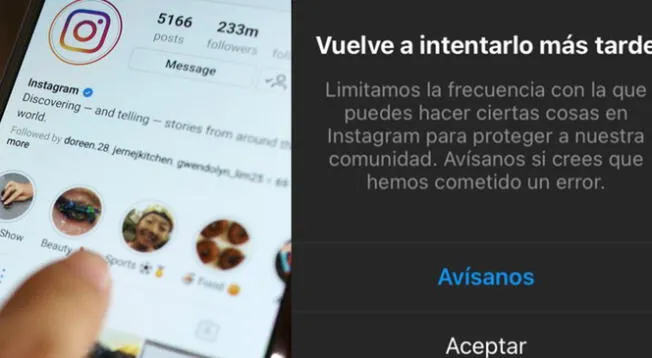 Usuarios reportan caída de la red social Instagram