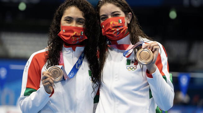 Ale y Gaby ya se subieron al podio de Tokio en la prueba de clavados sincronizados