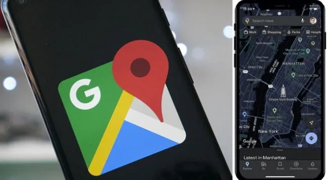 Google Maps presenta en modo oscuro para dispositivos iOS