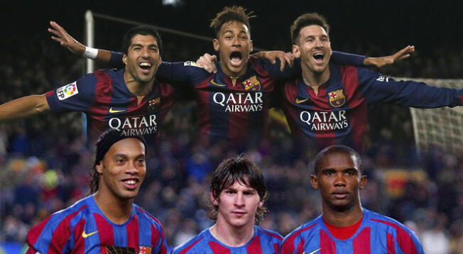 Tridente Barcelona Messi Neymar Suárez Ronaldinho Eto'o