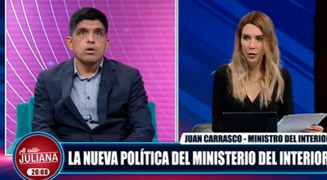 Juliana Oxenford hacia Juan Carrasco: