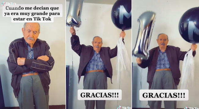 Abuelito celebra el millón de seguidores en TikTok con fiesta temática