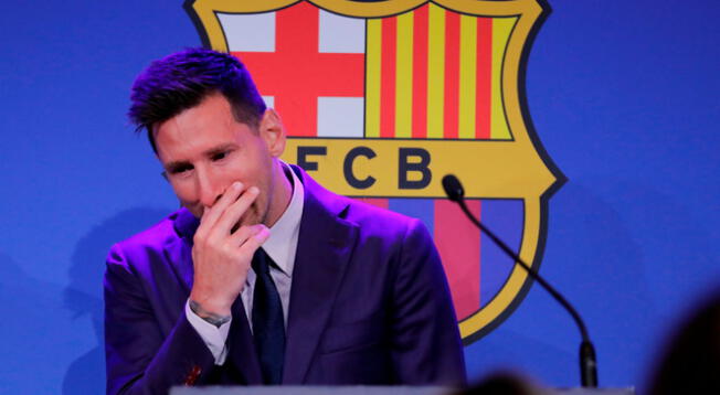 Lionel Messi tuvo emotiva despedida en conferencia de prensa.