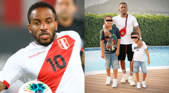 Jefferson Farfán comparte fotografía con sus hijos.