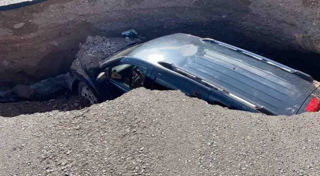 Las lluvias provocaron la apertura del hoyo en la ciudad de Cajeme, Sonora