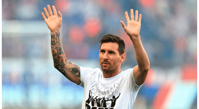 Messi fue presentado en el Parque de los Príncipes