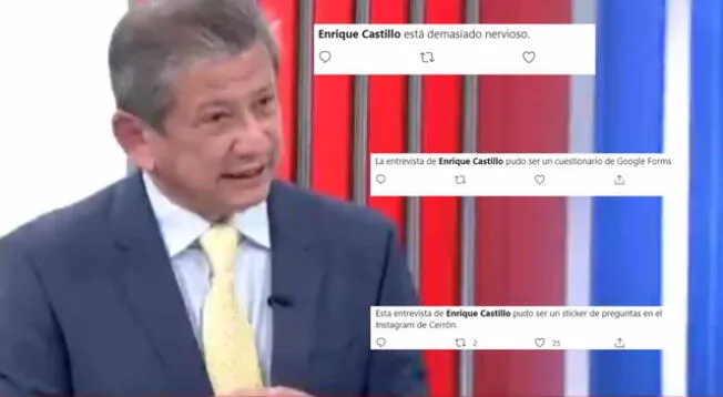 Enrique Castillo recibió críticas por sus preguntas a Vladimir Cerrón