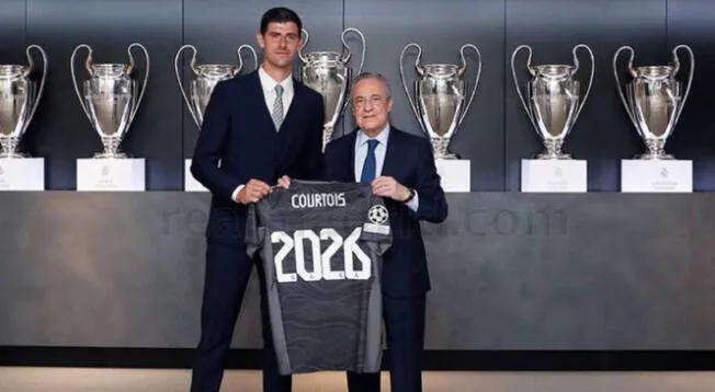 Real Madrid confirmó renovación de Thibaut Courtois hasta el 2026